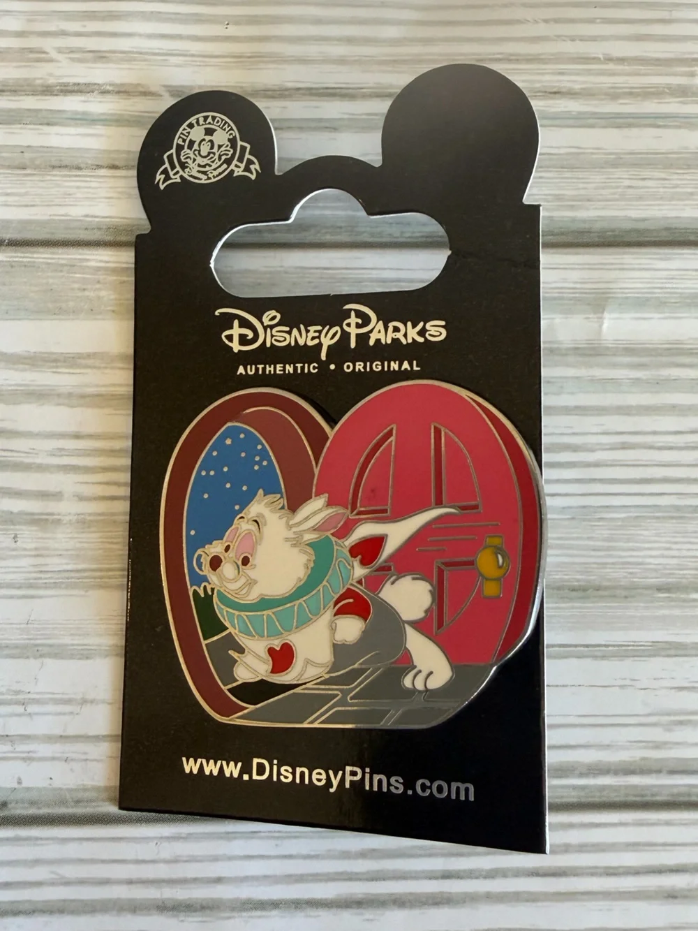 🍄Disney Parks AIW White Rabbit Door Enamel Trading Pin